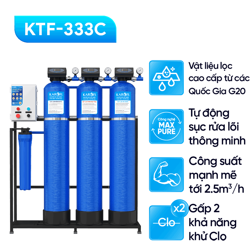 Máy lọc nước tổng đầu nguồn Karofi KTF-333C
